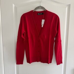 New York & Company Bold Red Women's Cardigan